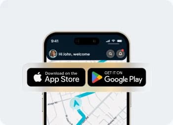 Tracklio's live zone alerts app, available on the App Store and Google Play