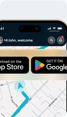 Tracklio's live zone alerts app, available on the App Store and Google Play